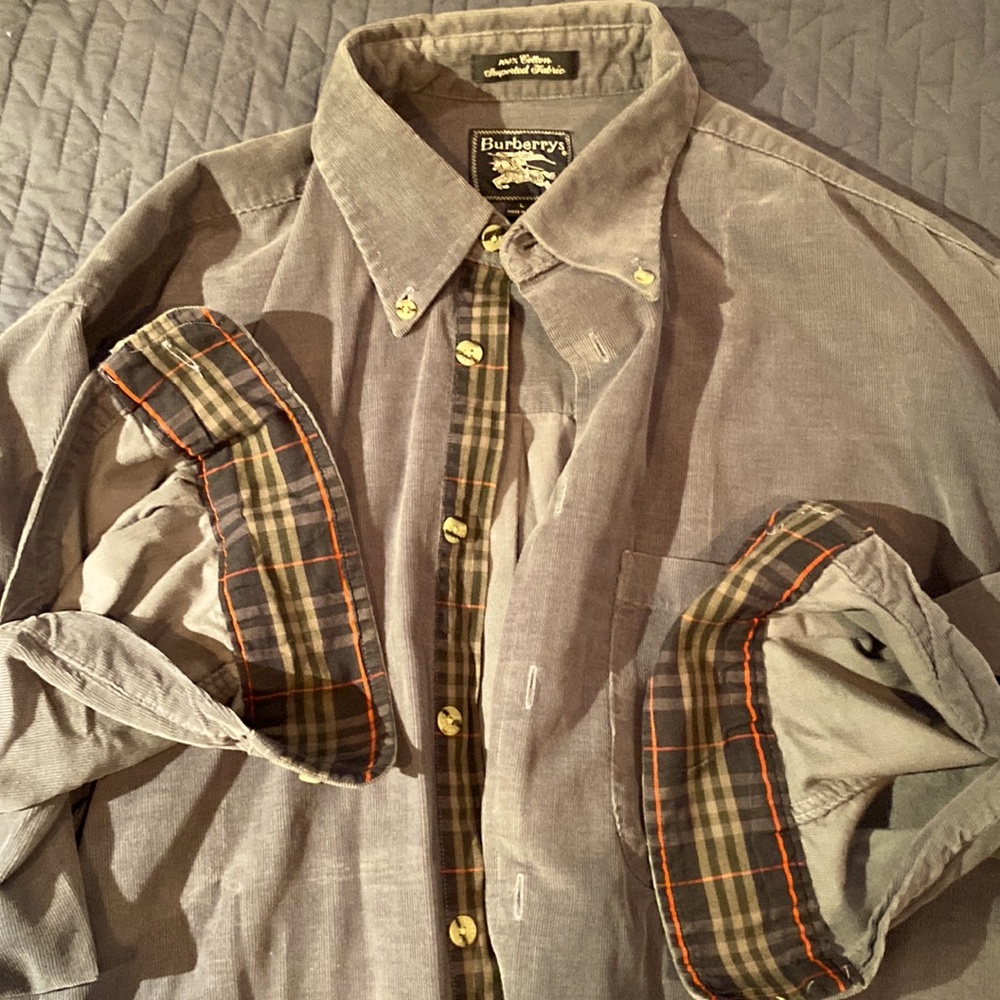 Burberry corduroy blue/grey